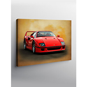 Kanvas Tablo Kırmızı Ferrari Spor Araba 70x100 cm