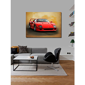 Kanvas Tablo Kırmızı Ferrari Spor Araba 70x100 cm