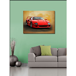 Kanvas Tablo Kırmızı Ferrari Spor Araba 70x100 cm