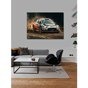 Kanvas Tablo Ralli Yarış Arabası 70x100 cm