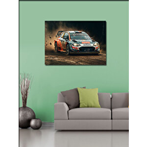 Kanvas Tablo Ralli Yarış Arabası 70x100 cm