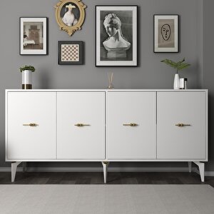 Sinta 180 Cm Konsol (kx180) Beyaz-beyaz Beyaz - Beyaz