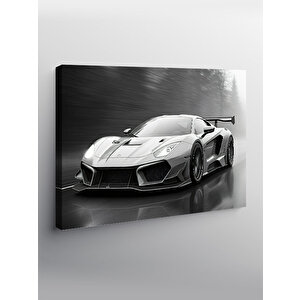 Kanvas Tablo Beyaz Spor Araba 70x100 cm