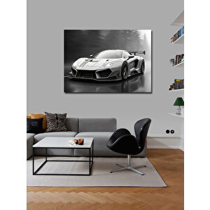 Kanvas Tablo Beyaz Spor Araba 70x100 cm