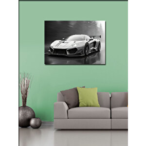 Kanvas Tablo Beyaz Spor Araba 70x100 cm