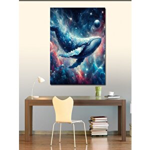 Kanvas Tablo Yıldızlara Dalış (balina) 50x70 cm