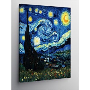 Kanvas Tablo Yıldızlı Gece Tablosu 70x100 cm