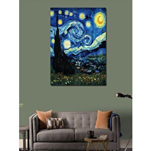 Kanvas Tablo Yıldızlı Gece Tablosu 70x100 cm