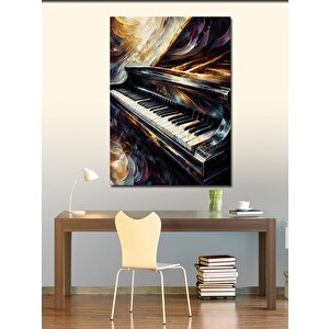 Kanvas Tablo Müzik Ve Piyano 100x140 cm