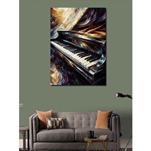 Kanvas Tablo Müzik Ve Piyano 100x140 cm