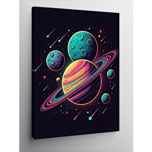 Kanvas Tablo Gezegenler Ve Yıldızlar 100x140 cm
