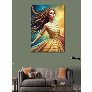 Kanvas Tablo Müzikal Elbise 70x100 cm