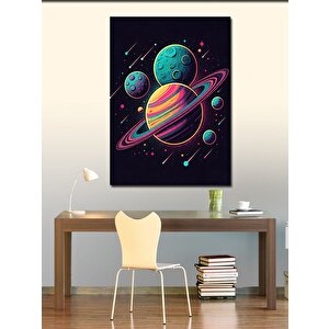 Kanvas Tablo Gezegenler Ve Yıldızlar 50x70 cm