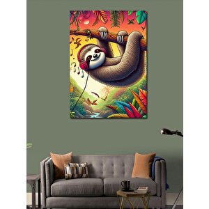 Kanvas Tablo Asılı Tembel Hayvan 100x140 cm