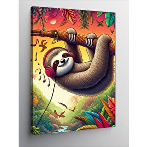 Kanvas Tablo Asılı Tembel Hayvan 50x70 cm