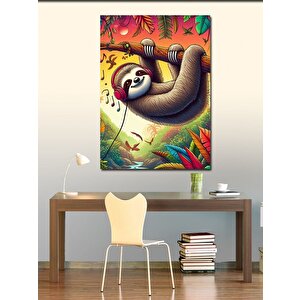 Kanvas Tablo Asılı Tembel Hayvan 50x70 cm