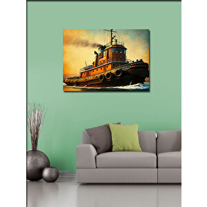Kanvas Tablo Çekici Gemi 100x140 cm