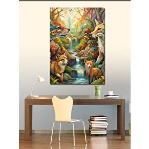 Kanvas Tablo Orman Hayvanları 70x100 cm
