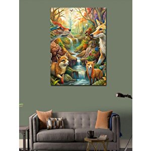 Kanvas Tablo Orman Hayvanları 70x100 cm