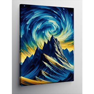 Kanvas Tablo Yıldızlı Dağlar 50x70 cm