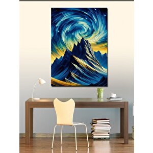 Kanvas Tablo Yıldızlı Dağlar 50x70 cm