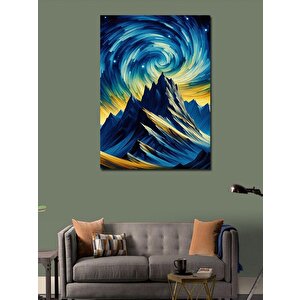 Kanvas Tablo Yıldızlı Dağlar 50x70 cm