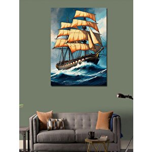 Kanvas Tablo Yelkenli Gemi 100x140 cm