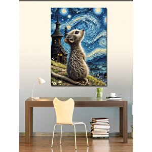 Kanvas Tablo Yıldızlı Gece Ve Misk 100x140 cm