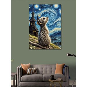 Kanvas Tablo Yıldızlı Gece Ve Misk 100x140 cm