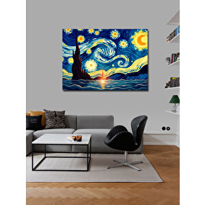 Kanvas Tablo Yıldızlı Gece Tablosu Teması 50x70 cm