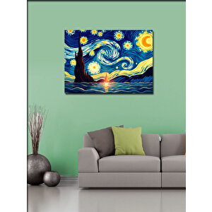 Kanvas Tablo Yıldızlı Gece Tablosu Teması 50x70 cm
