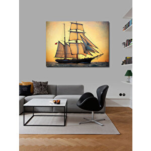 Kanvas Tablo Tarihi Yelkenli Gemi 100x140 cm