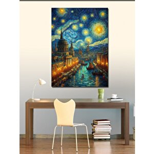 Kanvas Tablo Yıldızlı Gece Manzarası 70x100 cm