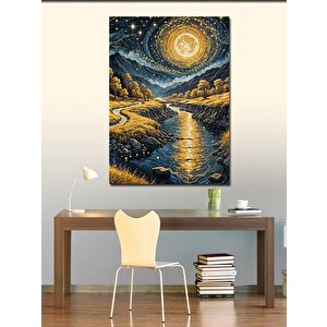 Kanvas Tablo Yıldız Manzaralı Nehir 70x100 cm