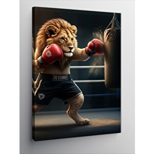 Kanvas Tablo Boksçu Aslan 70x100 cm