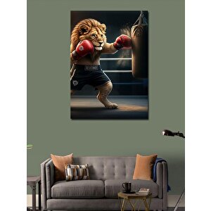 Kanvas Tablo Boksçu Aslan 70x100 cm