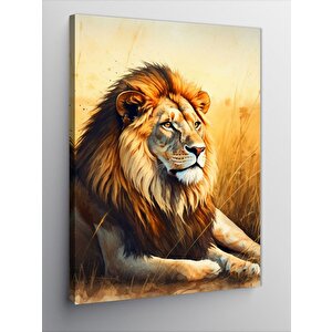 Kanvas Tablo Dinlenen Aslan 70x100 cm