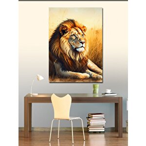 Kanvas Tablo Dinlenen Aslan 70x100 cm