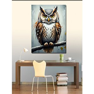 Kanvas Tablo Düşünen Baykuş 70x100 cm