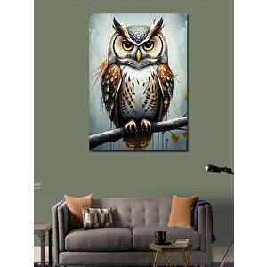 Kanvas Tablo Düşünen Baykuş 70x100 cm