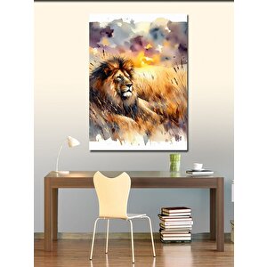 Kanvas Tablo Kükreyen Aslan 70x100 cm