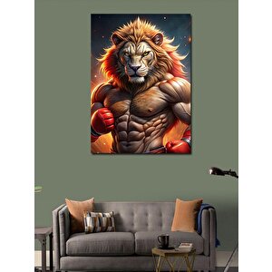 Kanvas Tablo Boksör Aslan 100x140 cm