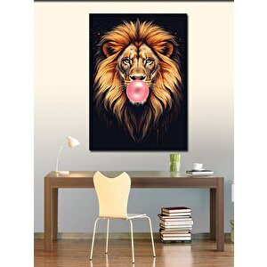 Kanvas Tablo Kükreyen Aslan 50x70 cm