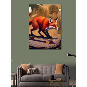 Kanvas Tablo Kaykaycı Tilki 50x70 cm