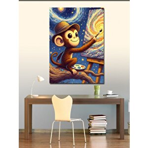 Kanvas Tablo Ressam Maymun 70x100 cm