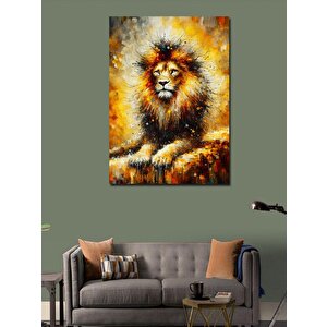 Kanvas Tablo Erkek Aslan 100x140 cm