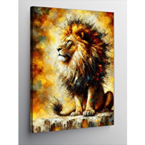 Kanvas Tablo Kükreyen Aslan 70x100 cm