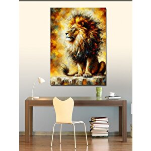 Kanvas Tablo Kükreyen Aslan 70x100 cm