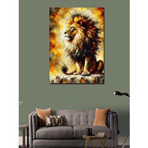 Kanvas Tablo Kükreyen Aslan 70x100 cm
