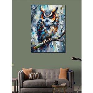 Kanvas Tablo Renkli Baykuş 70x100 cm